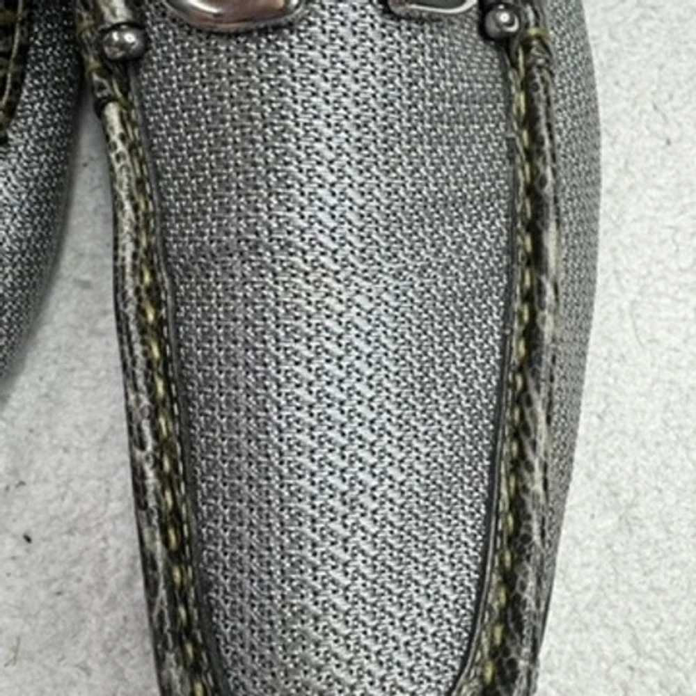 Donald Pliner Dacio Mens Gray Woven Buckle Loafer Dress Shoes Size 9‎